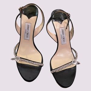 Jimmy Choo Black Satin sandals